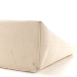 Canvas Calfskin Horizontal Cabas Natural Tan