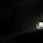 Patent Quilted Jumbo Double Flap Black