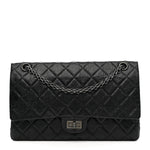 Aged Calfskin Quilted 2.55 Reissue 226 Flap So Black