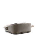 Sakai Be Green Calfskin Diagonal Stitched Small Blondie Shoulder Bag Craclet Brown