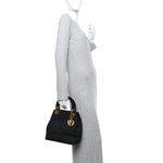 Nylon Cannage Medium Lady Dior Black