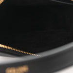 Smooth Calfskin Medium Strap Ava Triomphe Shoulder Bag Black