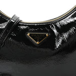 Patent Naplak Arque Shoulder Bag Black
