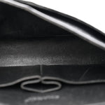 Patent Quilted Medium Double Flap Black