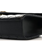 Grain De Poudre Textured Mixed Matelasse Triquilt Medium Monogram Satchel Black