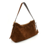 Scamosciato Suede Large Aimee Shoulder Bag Cacao