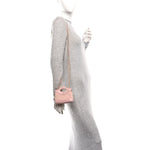 Suede Shiny Crumpled Calfskin Quilted Micro 31 Shopping Bag Light Pink