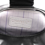 Lambskin Studded Accordion CC Flap Black