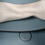 GG Supreme Monogram Textured Dollar Calfskin Web Small Ophidia Bucket Shoulder Bag Dusty Blue