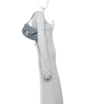 Monogram Denim Mini Pleaty Blue