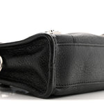Chevre Silver Metallic Edge Hardware Nano City Black