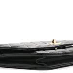 Lambskin Quilted Trendy CC Wallet On Chain WOC Black