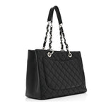 Caviar Quilted Grand Shopping Tote GST Black