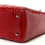 Patent Cannage Large Lady Dior Red