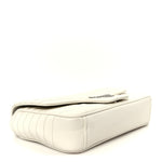 Soft Calfskin Impunture Diagramme Medium Chain Flap Shoulder Bag White