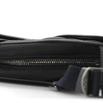 Nylon Grained Calfskin Saddle Bag Black Multicolor