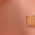 Lambskin Quilted Small Double Flap Light Orange