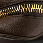 Grained Calfskin Medium Jennifer Crossbody Bag Brown