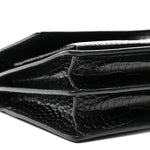 Calfskin Crocodile Embossed Medium Monochrome Monogram Sunset Black