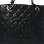 Caviar Quilted Grand Shopping Tote GST Black