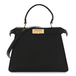 Vitello Seta Shiny Nappa Medium Peekaboo I SEE U Satchel Black Light Rose