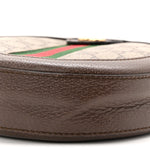 GG Supreme Monogram Web Mini Ophidia Round Shoulder Bag Brown