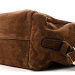 Suede Large Explore Shoulder Bag Cocoa Brown
