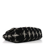 Tweed Quilted Maxi Chanel 19 Flap Black White