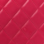 Lambskin Quilted Large Zip Around Organizer Wallet Pink