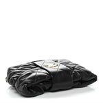 Lambskin Quilted Mini Bow Bag Black
