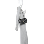 Caviar Quilted Small Double Flap Black