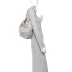 Buttery Nappa Lambskin Small Squeeze Bag Pearl Grey