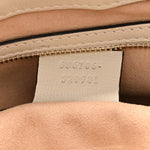 GG Supreme Monogram Azalea Calfskin Web Small Jackie 1961 Hobo Beige Ebony Mystic White