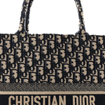Oblique Large Book Tote Blue Multicolor