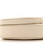 Calfskin Matelasse Diagonal Mini Interlocking G Heart Shoulder Bag Mystic White