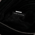 Nylon Tessuto Impuntu Quilted Crossbody Bag Black