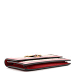 GG Supreme Monogram Web Queen Margaret Chain Wallet Red