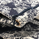 Calfskin Dioriviera Toile De Jouy Small Book Tote With Strap Blue Multicolor