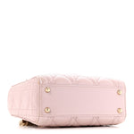 Metallic Lambskin Cannage Mini Lady Dior Lotus