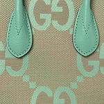 Monogram Jumbo GG Textured Dollar Calfskin Mini Tote Bag Pepperlight Mint