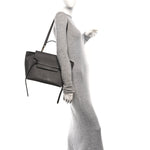 Grained Calfskin Mini Belt Bag Grey