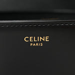 Shiny Calfskin Triomphe Shoulder Bag Black