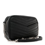 Grain De Poudre Matelasse Monogram Mini Lou Camera Bag Black