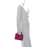 Satin Cannage Mini Lady Dior Pink