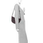 Soft Calfskin Moon Sling Bag Plum