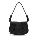 Shiny Nappa Calfskin Paseo Satchel Black