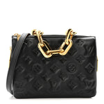 Lambskin Embossed Monogram Coussin BB Black
