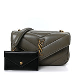 Lambskin Chevron Quilted Mini LouLou Dark Strong Moss