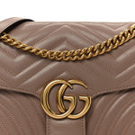Calfskin Matelasse Small GG Marmont Shoulder Bag Porcelain Rose