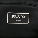 Re-Nylon Nappa Triangle Quilted Padded Small Double Handled Zip Tote Black